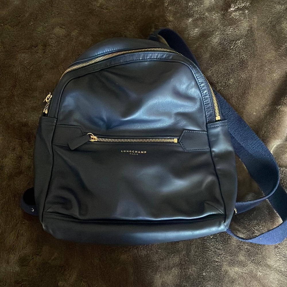 Longchamp mini backpack blue never used